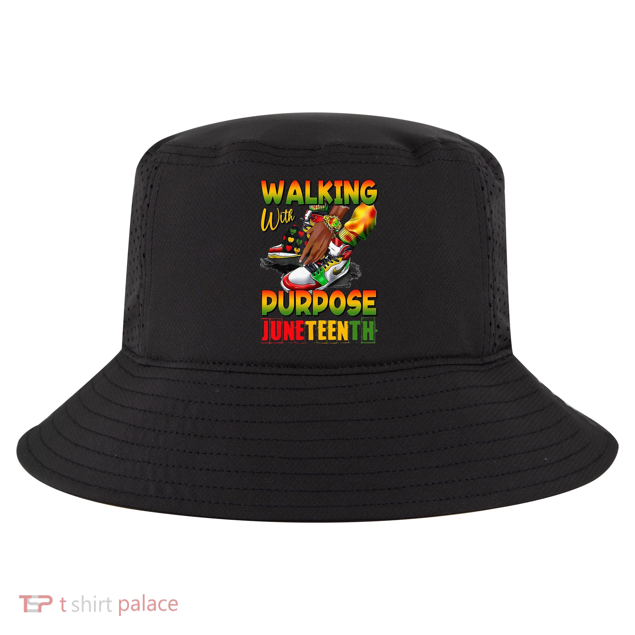 Shoes Steppin' Into Juneteenth Walking With Purpose Cool Comfort Performance Bucket Hat