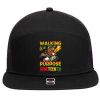 Shoes Steppin' Into Juneteenth Walking With Purpose 7 Panel Mesh Trucker Snapback Hat