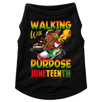 Shoes Steppin' Into Juneteenth Walking With Purpose Doggie Tank