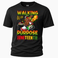 Shoes Steppin' Into Juneteenth Walking With Purpose Cooling Performance Crew T-Shirt