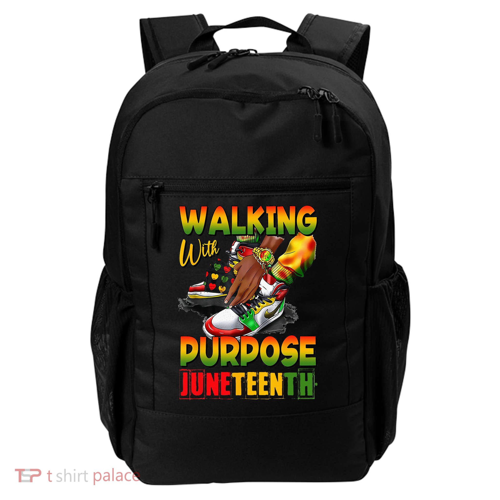 Shoes Steppin' Into Juneteenth Walking With Purpose Backpack