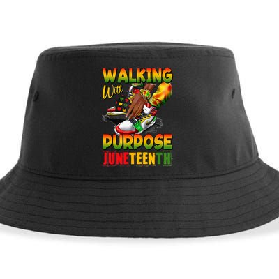 Shoes Steppin' Into Juneteenth Walking With Purpose Sustainable Bucket Hat