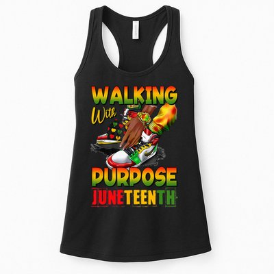 Shoes Steppin' Into Juneteenth Walking With Purpose Womens Tank Top