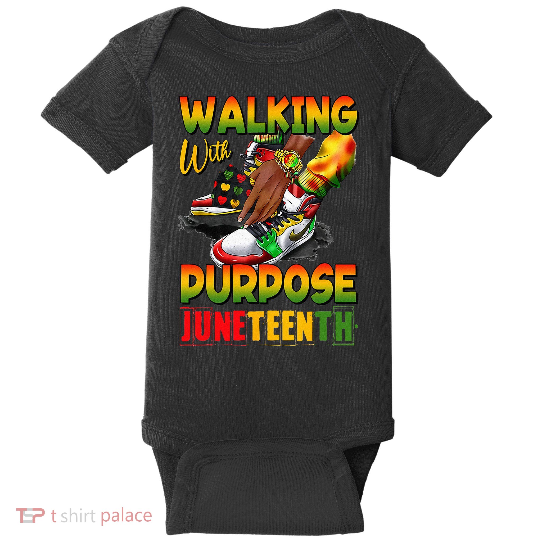 Shoes Steppin' Into Juneteenth Walking With Purpose Baby Bodysuit