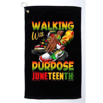 Shoes Steppin' Into Juneteenth Walking With Purpose Golf Towel