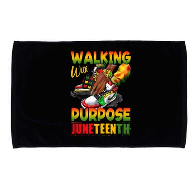 Shoes Steppin' Into Juneteenth Walking With Purpose Microfiber Hand Towel