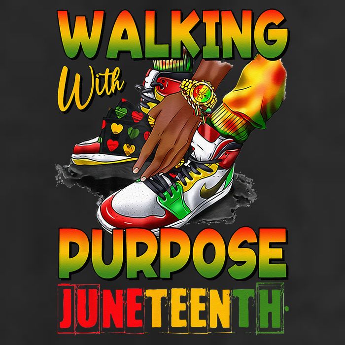 Shoes Steppin' Into Juneteenth Walking With Purpose Microfiber Hand Towel
