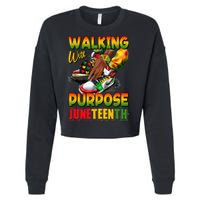 Shoes Steppin' Into Juneteenth Walking With Purpose Cropped Pullover Crew