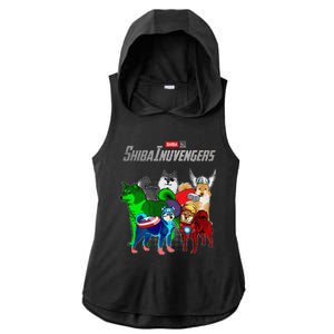 Shibainuvengers Shiba Inu Dog Mothers Day Ladies PosiCharge Tri-Blend Wicking Draft Hoodie Tank