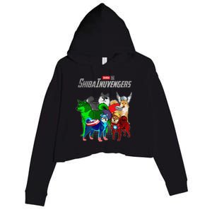 Shibainuvengers Shiba Inu Dog Mothers Day Crop Fleece Hoodie