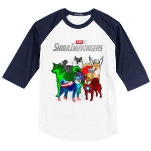 Shibainuvengers Shiba Inu Dog Mothers Day Baseball Sleeve Shirt