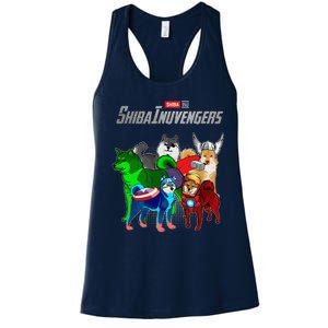 Shibainuvengers Shiba Inu Dog Mothers Day Women's Racerback Tank