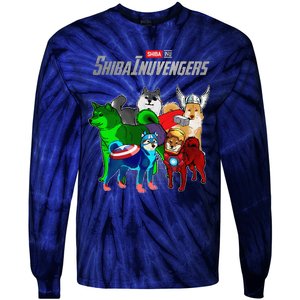 Shibainuvengers Shiba Inu Dog Mothers Day Tie-Dye Long Sleeve Shirt