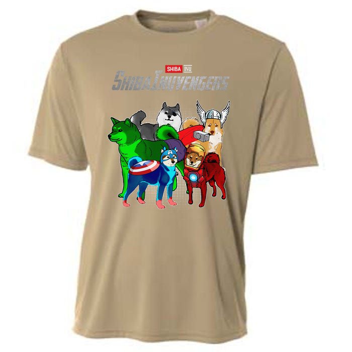 Shibainuvengers Shiba Inu Dog Mothers Day Cooling Performance Crew T-Shirt