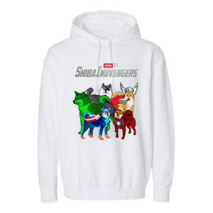 Shibainuvengers Shiba Inu Dog Mothers Day Garment-Dyed Fleece Hoodie