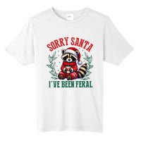 Sorry Santa IVe Been Feral Funny Raccoon Christmas Matching Sorry Santa IVe Be Tall Fusion ChromaSoft Performance T-Shirt