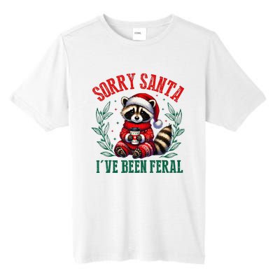 Sorry Santa IVe Been Feral Funny Raccoon Christmas Matching Sorry Santa IVe Be Tall Fusion ChromaSoft Performance T-Shirt