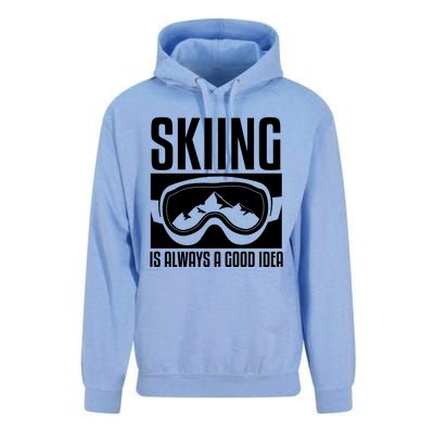 Skier Skiing Is Always A Good Idea Ski Great Gift Unisex Surf Hoodie