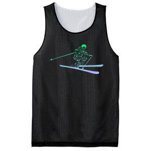 Silhouette Ski Icon For Skiier Ski Skiing Mesh Reversible Basketball Jersey Tank