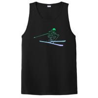 Silhouette Ski Icon For Skiier Ski Skiing PosiCharge Competitor Tank