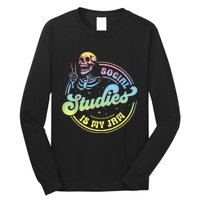 Social Studies Is My Jam Skeleton History Teacher Costume Long Sleeve Shirt