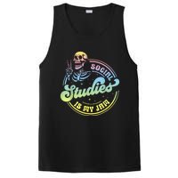 Social Studies Is My Jam Skeleton History Teacher Costume PosiCharge Competitor Tank