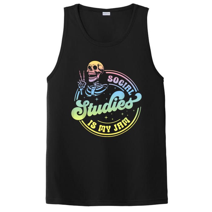 Social Studies Is My Jam Skeleton History Teacher Costume PosiCharge Competitor Tank