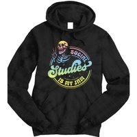 Social Studies Is My Jam Skeleton History Teacher Costume Tie Dye Hoodie