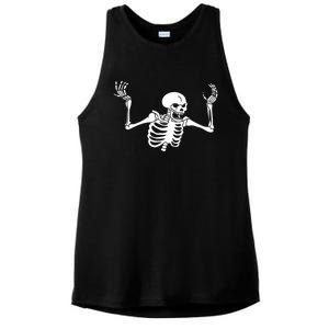 Spooking Spooktober Intensifies Skeleton Spooky Meme Gift Ladies PosiCharge Tri-Blend Wicking Tank