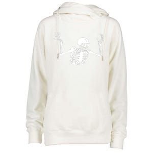 Spooking Spooktober Intensifies Skeleton Spooky Meme Gift Womens Funnel Neck Pullover Hood