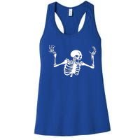 Spooking Spooktober Intensifies Skeleton Spooky Meme Gift Women's Racerback Tank