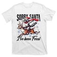 Sorry Santa I’Ve Been Feral Raccoon Riding Horse T-Shirt