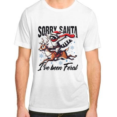 Sorry Santa I’Ve Been Feral Raccoon Riding Horse Adult ChromaSoft Performance T-Shirt