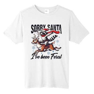 Sorry Santa I’Ve Been Feral Raccoon Riding Horse Tall Fusion ChromaSoft Performance T-Shirt