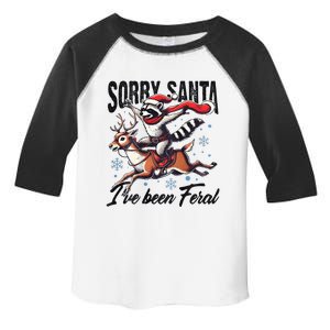 Sorry Santa I’Ve Been Feral Raccoon Riding Horse Toddler Fine Jersey T-Shirt