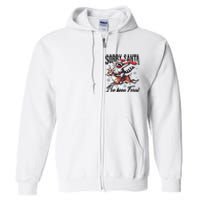 Sorry Santa I’Ve Been Feral Raccoon Riding Horse Full Zip Hoodie