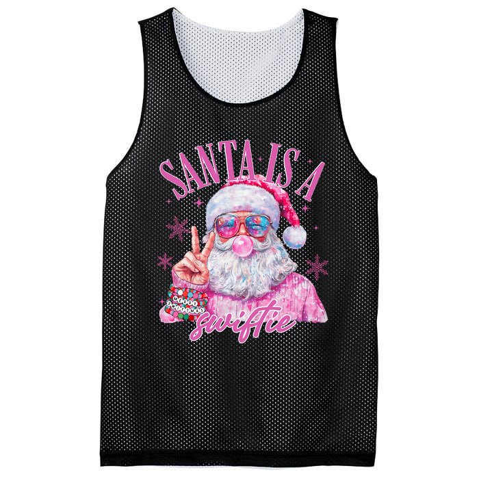 Sunglasses Santa Is A Swifty Santa Christmas Mesh Reversible Basketball Jersey Tank