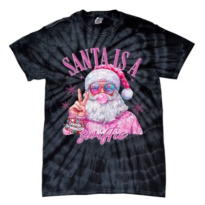 Sunglasses Santa Is A Swifty Santa Christmas Tie-Dye T-Shirt