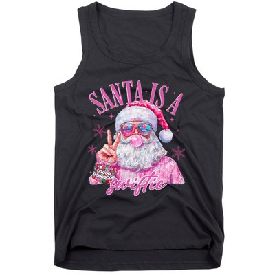 Sunglasses Santa Is A Swifty Santa Christmas Tank Top