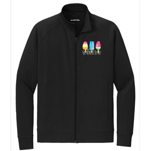 Sweet Summertime Ice Cream Family Vacation Popsicle Beach Stretch Full-Zip Cadet Jacket