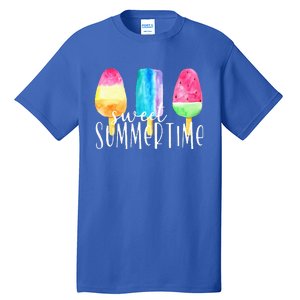 Sweet Summertime Ice Cream Family Vacation Popsicle Beach Tall T-Shirt