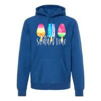 Sweet Summertime Ice Cream Family Vacation Popsicle Beach Premium Hoodie