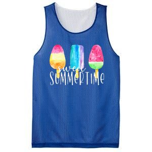 Sweet Summertime Ice Cream Family Vacation Popsicle Beach Mesh Reversible Basketball Jersey Tank