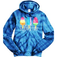 Sweet Summertime Ice Cream Family Vacation Popsicle Beach Tie Dye Hoodie