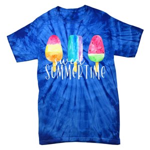 Sweet Summertime Ice Cream Family Vacation Popsicle Beach Tie-Dye T-Shirt