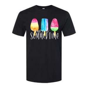 Sweet Summertime Ice Cream Family Vacation Popsicle Beach Softstyle CVC T-Shirt