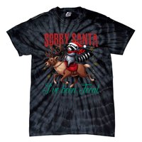 Sorry Santa Ive Been Feral Raccoon Riding Reindeer Christmas Xmas Holiday Tie-Dye T-Shirt