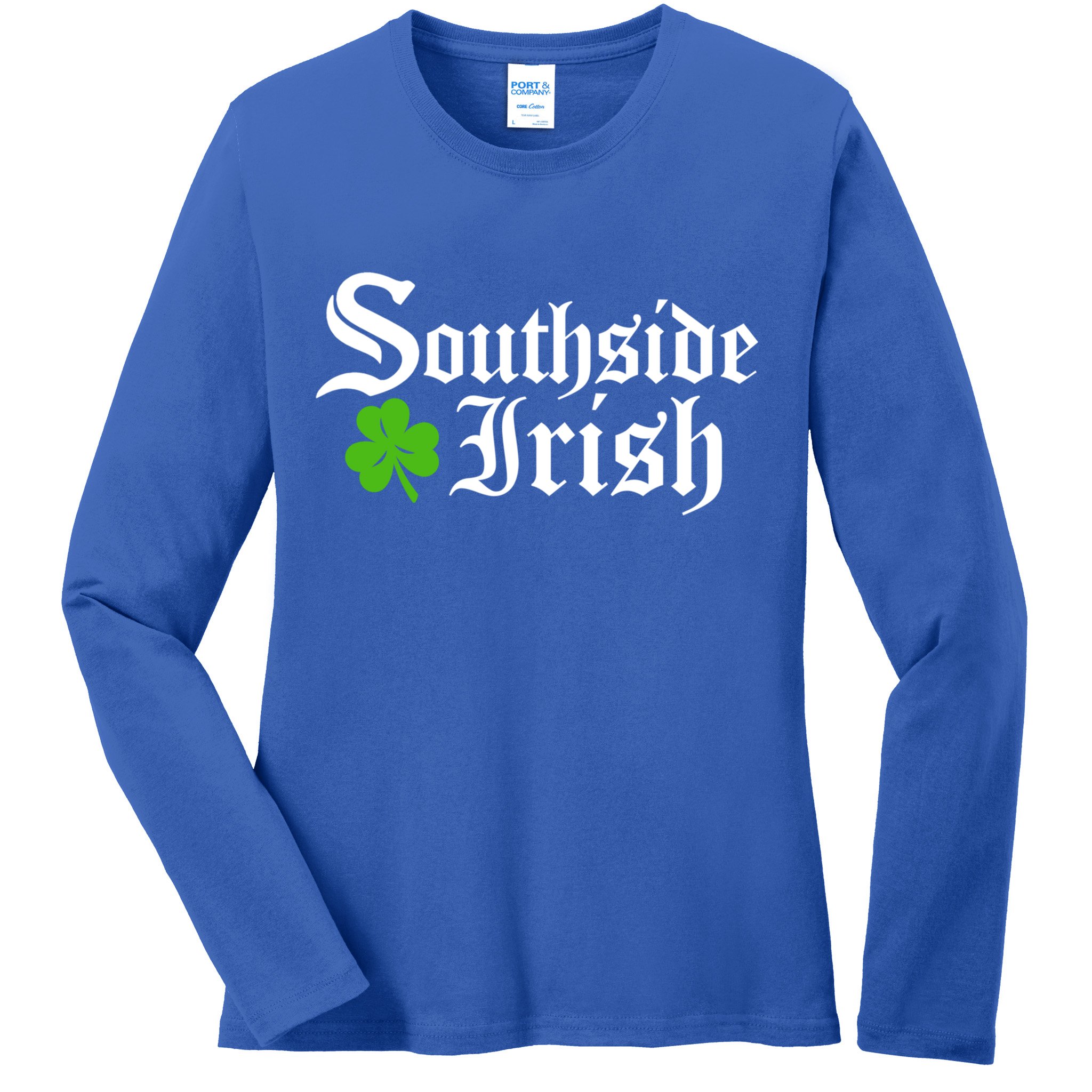 South Side Irish Chicago St Patricks Day Funny Gift Ladies Long Sleeve Shirt