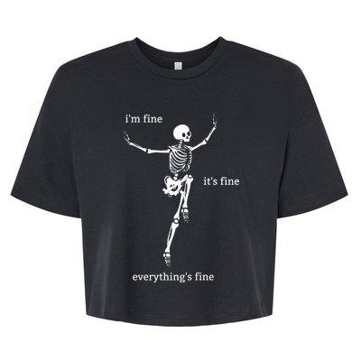 Sassy Skeleton: Im Fine Bella+Canvas Jersey Crop Tee