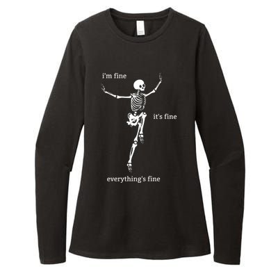 Sassy Skeleton: Im Fine Womens CVC Long Sleeve Shirt